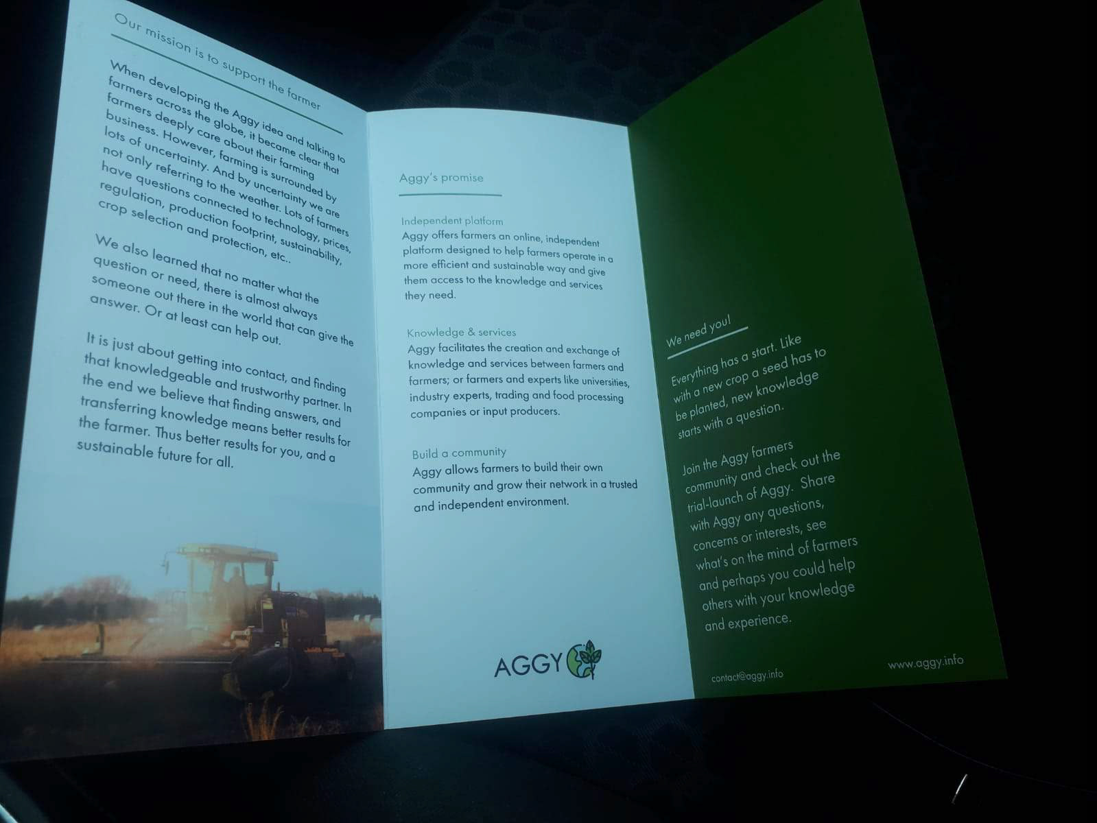 Aggy leaflet back cover