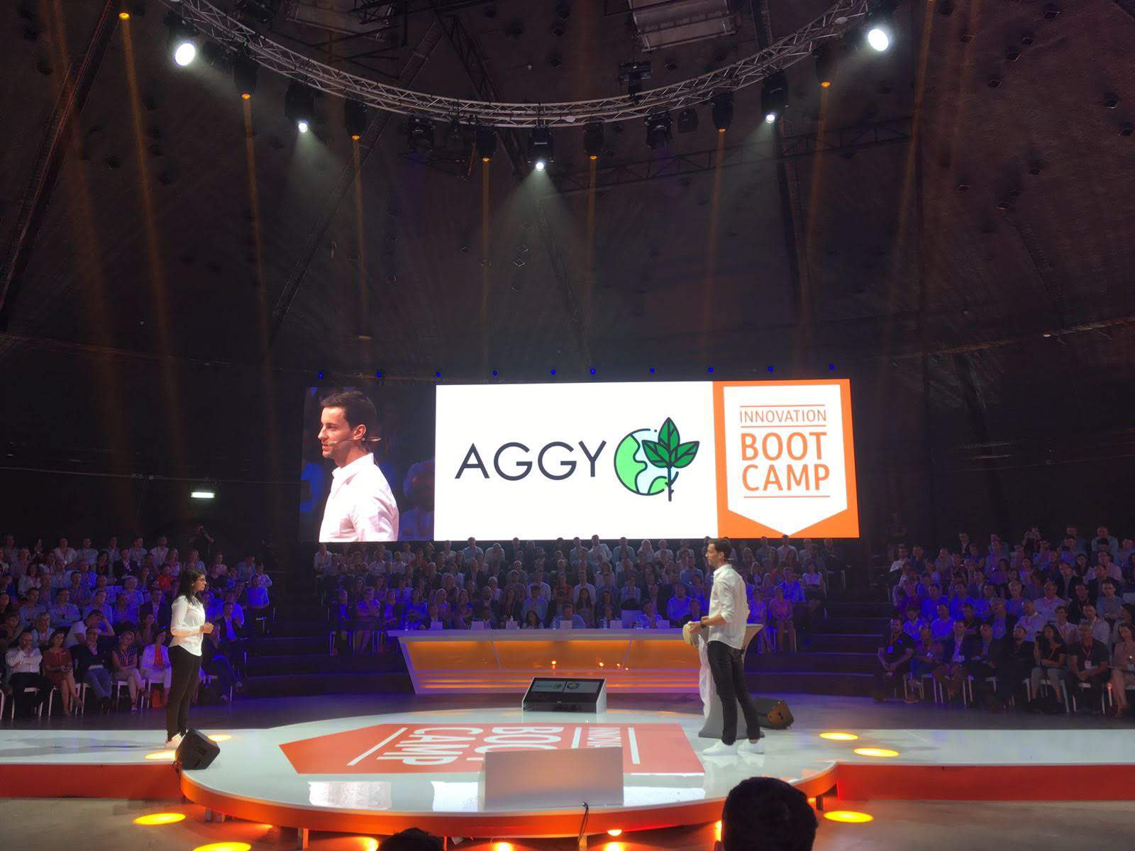 Pitching on the main stage at the innovation bootcamp final picture 1