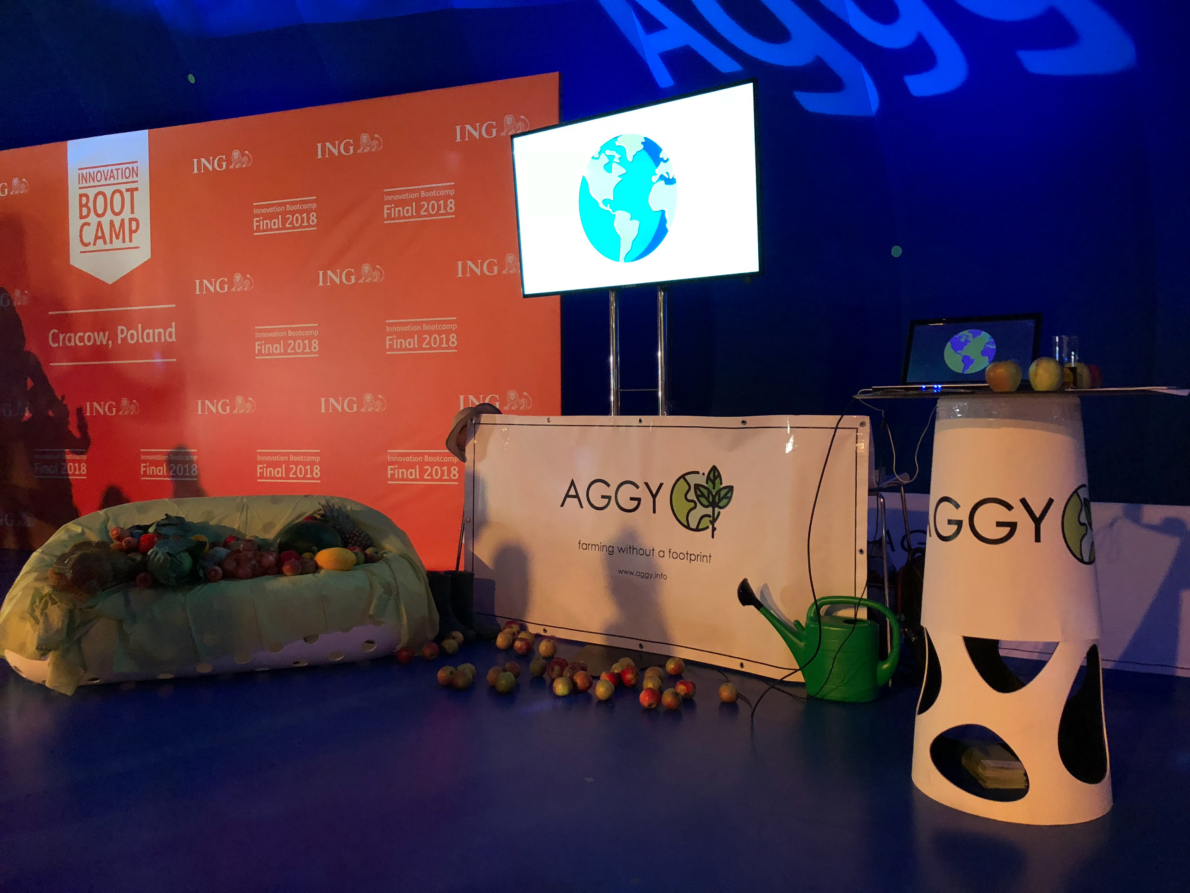Aggy branded stall at the final