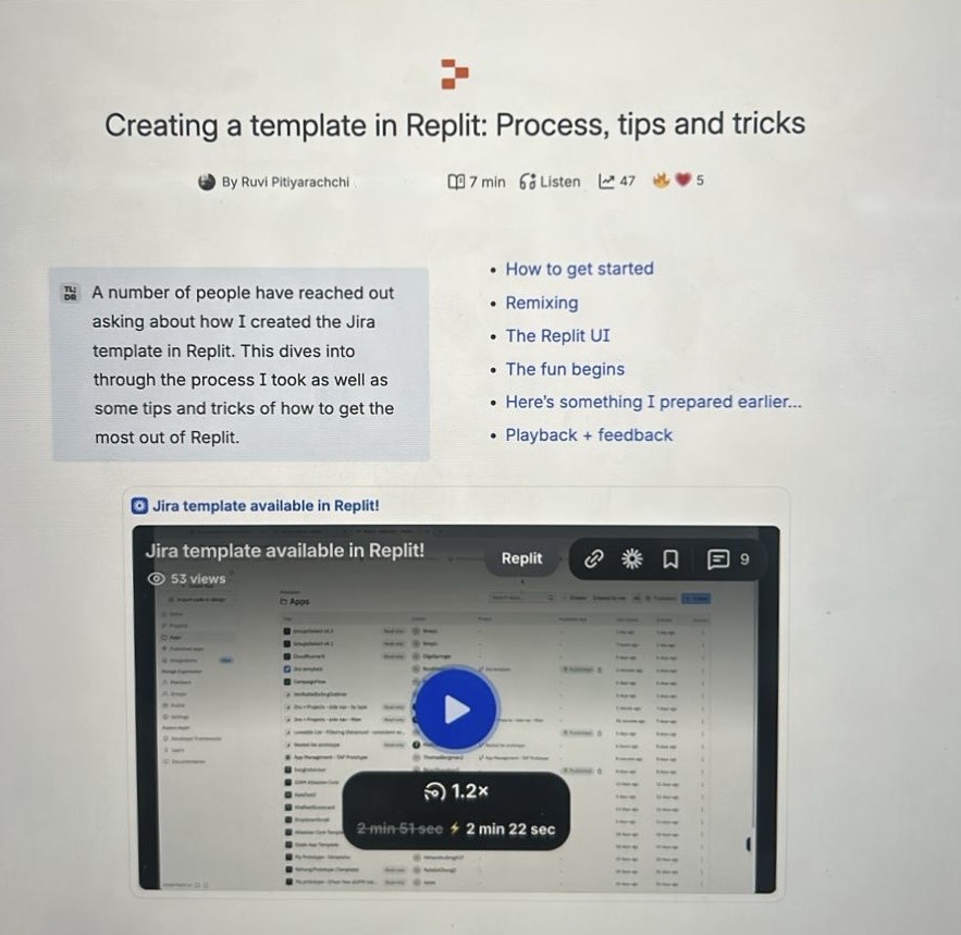 Jira UI Kit Replit template usage examples and implementation guide