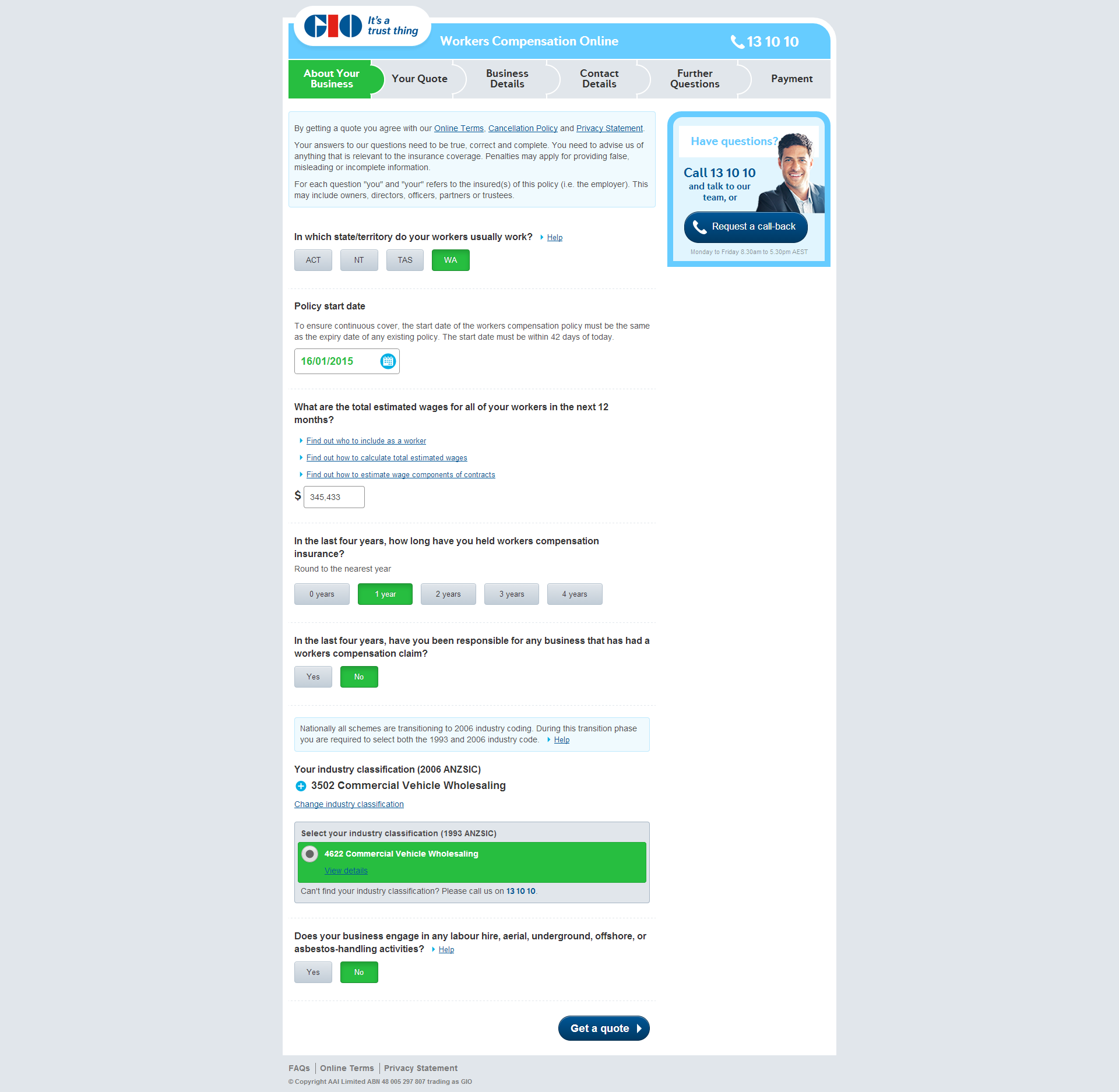 Evolution of the Workers Compensation design — from sketch to wireframe to production
