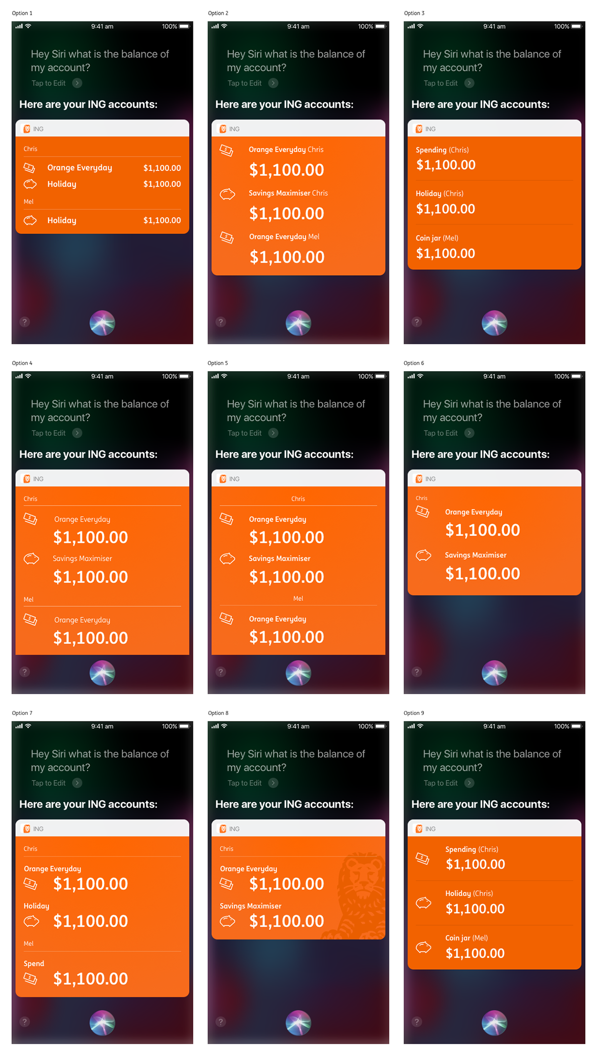 Final Siri balance design direction refined for usability and brand expression